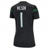 Damen New York Jets Trikot Zach Wilson 1 Nike Schwarz 2021 NFL Draft